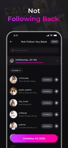 Unfollowers: Followers Tracker App Store screenshot