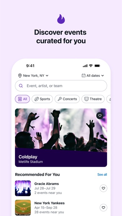 StubHub: Event Tickets App Store screenshot