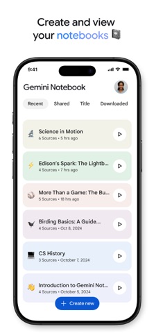 Gemini Notebook App Store screenshot
