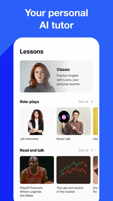 Speak English with Loora AI App Store screenshot