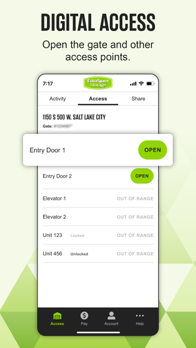 Extra Space Storage App Store screenshot