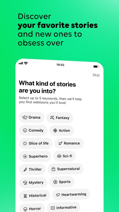 WEBTOON: Manga, Comics, Manhwa App Store screenshot