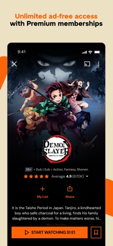 Crunchyroll App Store screenshot