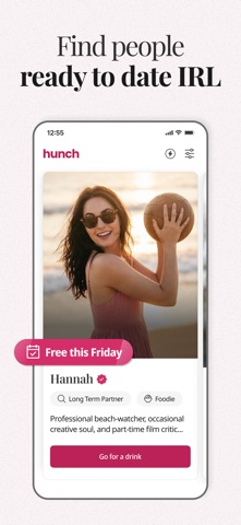 Hunch Dating App: Vibe & Meet App Store screenshot