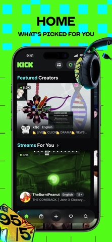 KICK - Live Streaming App Store screenshot