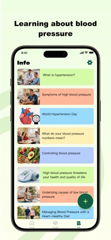 Blood Pressure Touch: Log&Info App Store screenshot