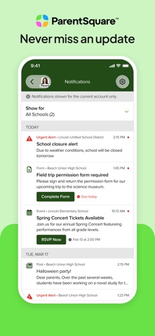 ParentSquare App Store screenshot