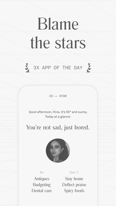 Co–Star Personalized Astrology App Store screenshot