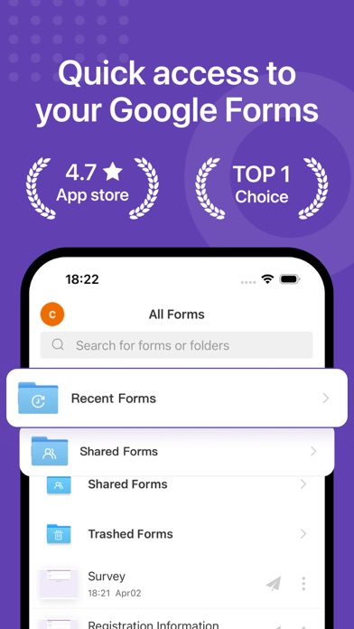 Forms for Google Docs App Store screenshot