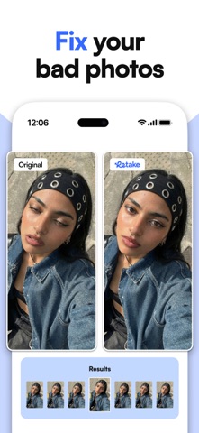 Retake AI Face & Selfie Editor App Store screenshot
