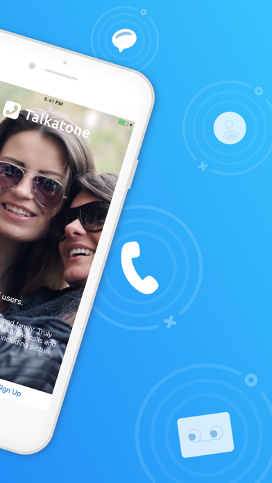 Talkatone: WiFi Text & Calls App Store screenshot