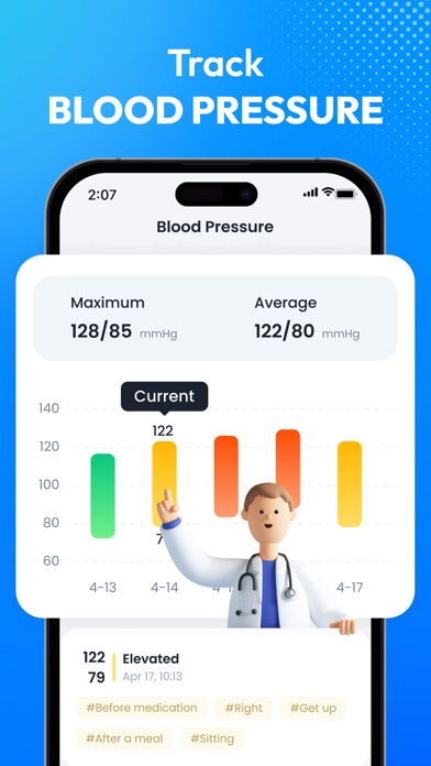 Blood Pressure App-BP Tracker App Store screenshot