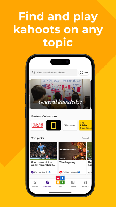 Kahoot! Play & Create Quizzes App Store screenshot