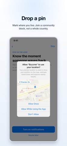 BuzzMe - New to a community App Store screenshot