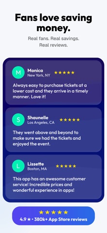 TickPick: No Fee Tickets App Store screenshot