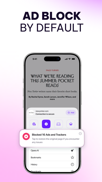 Opera Browser with VPN App Store screenshot