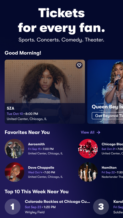 Vivid Seats | Buy Tickets App Store screenshot