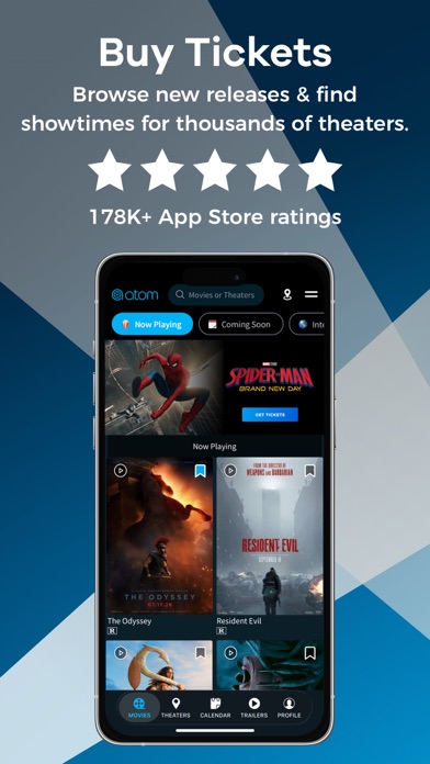 Atom - Movie Tickets & Times App Store screenshot