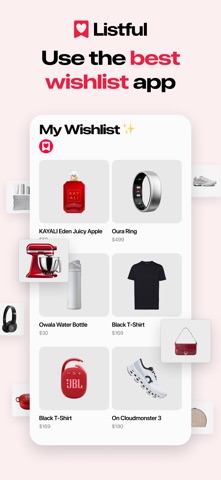 Listful - Wishlist & Shopping App Store screenshot