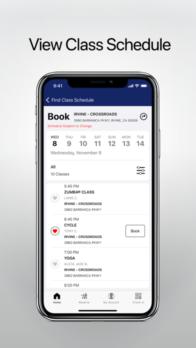 LA Fitness Mobile App Store screenshot