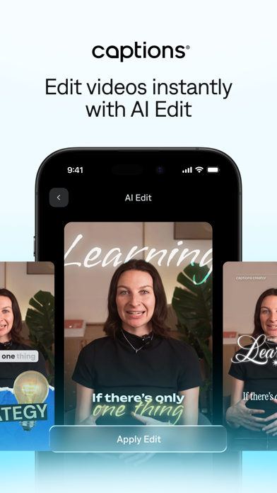 Captions: AI Edits Your Video App Store screenshot