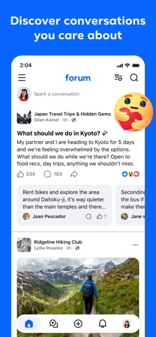 Forum, a Facebook app App Store screenshot