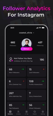 Unfollowers: Followers Tracker App Store screenshot