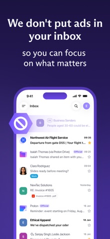 Proton Mail - Encrypted Email App Store screenshot