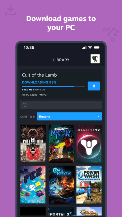 Steam Mobile App Store screenshot