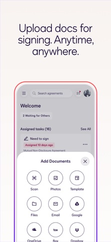 Docusign - Upload & Sign Docs App Store screenshot