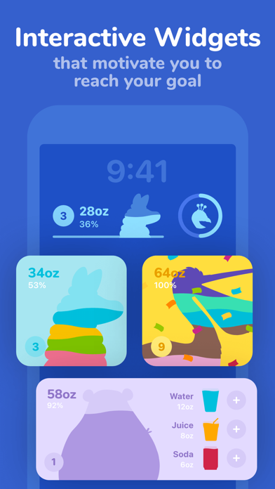 Water tracker Waterllama App Store screenshot