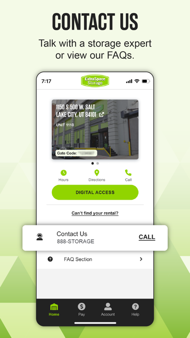 Extra Space Storage App Store screenshot