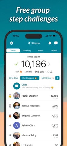 StepUp Pedometer Step Counter App Store screenshot