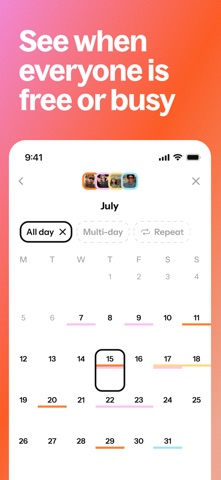 Howbout: shared calendar App Store screenshot